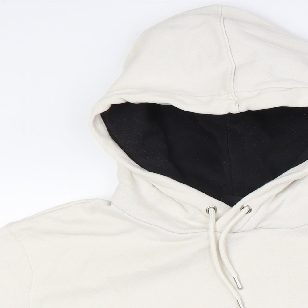 H&M Mens Ivory Cotton Pullover Sweatshirt Size M