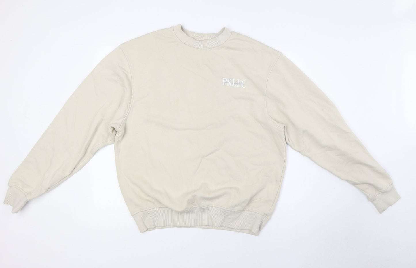 River Island Mens Beige Cotton Pullover Sweatshirt Size S