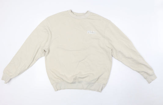 River Island Mens Beige Cotton Pullover Sweatshirt Size S