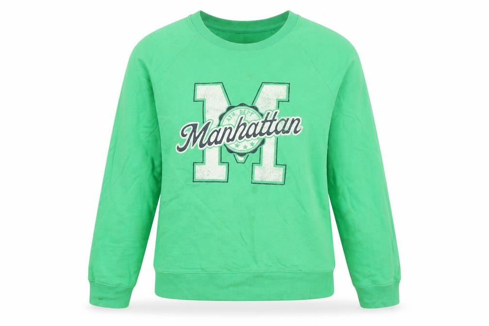 Marks & Spencer Womens Green Cotton Pullover Sweatshirt Size M