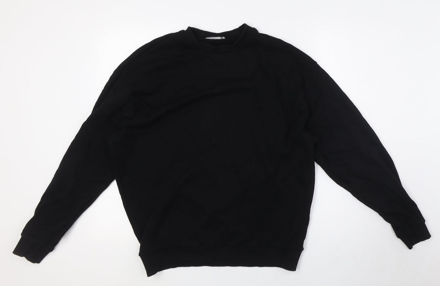 ASOS Mens Black Cotton Pullover Sweatshirt Size S