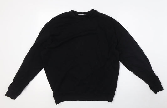 ASOS Mens Black Cotton Pullover Sweatshirt Size S