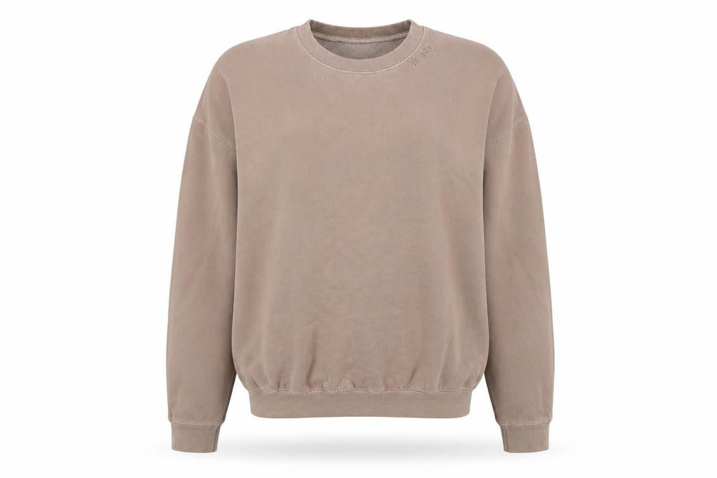 As You Womens Beige Polyester Pullover Sweatshirt Size S