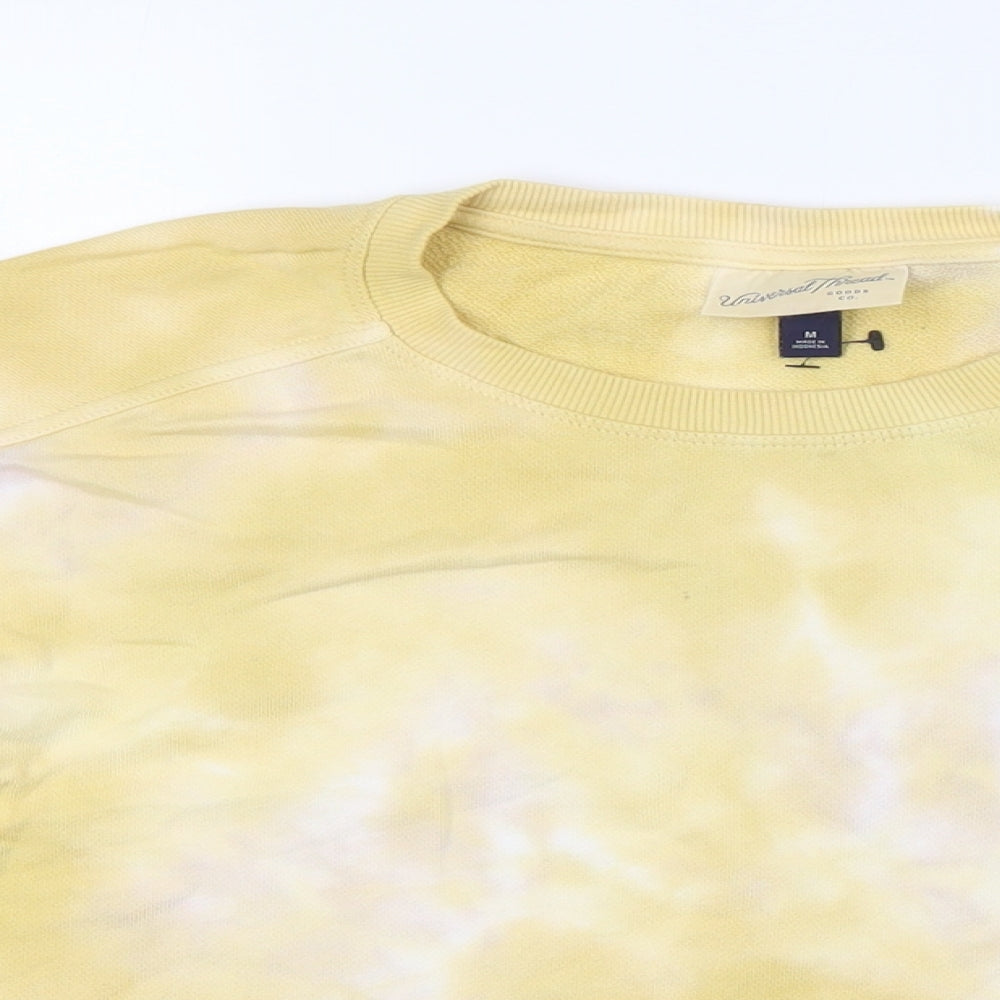 Universal Threads Womens Yellow Cotton Pullover Sweatshirt Size M - Tie Dye