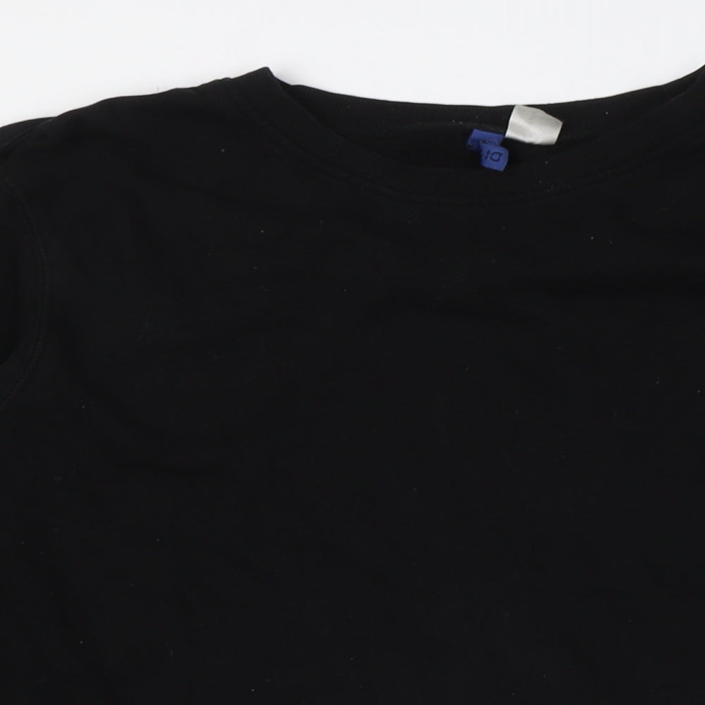 Divided by H&M Mens Black Cotton Pullover Sweatshirt Size M