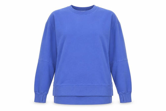 all in motion Womens Blue Cotton Pullover Sweatshirt Size S - Thumb Sleeves