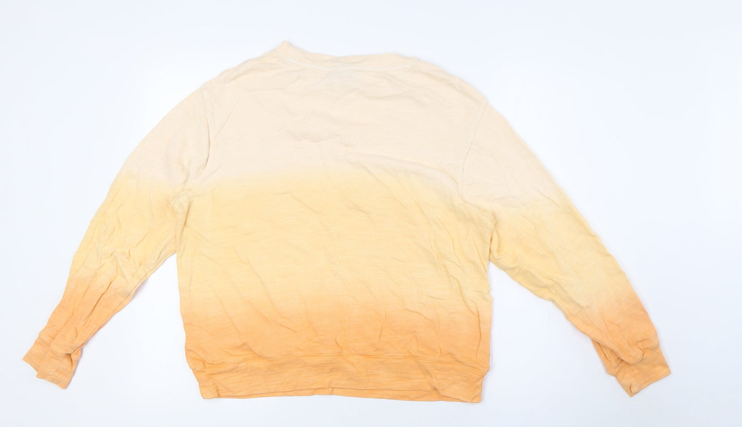 Marks and Spencer Womens Orange Cotton Pullover Sweatshirt Size S - Ombray