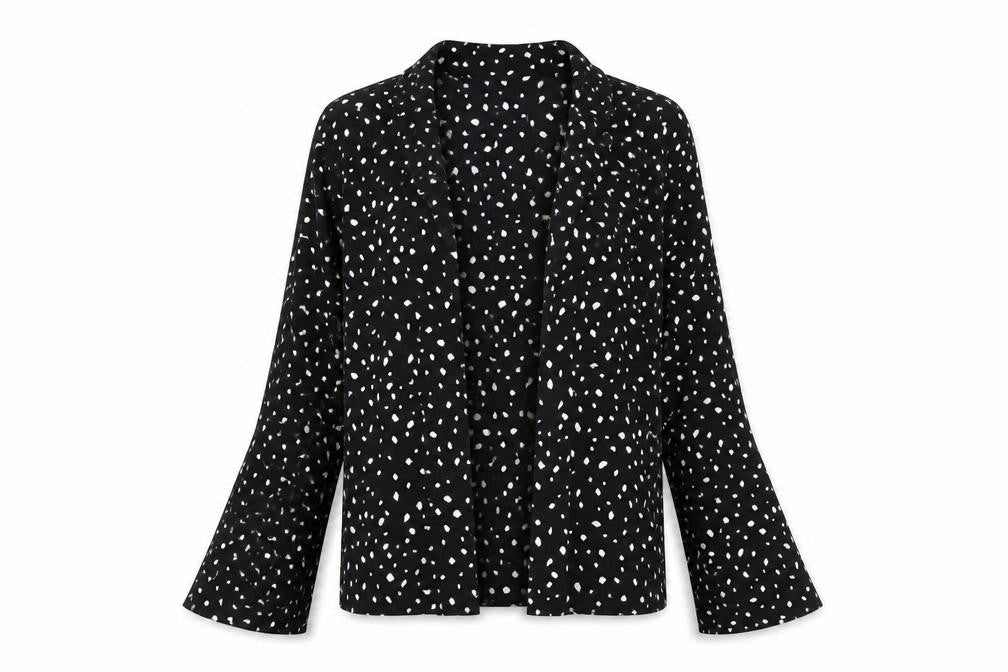 ASOS Womens Black Polyester Basic Button-Up Size 10 V-Neck - Open Front