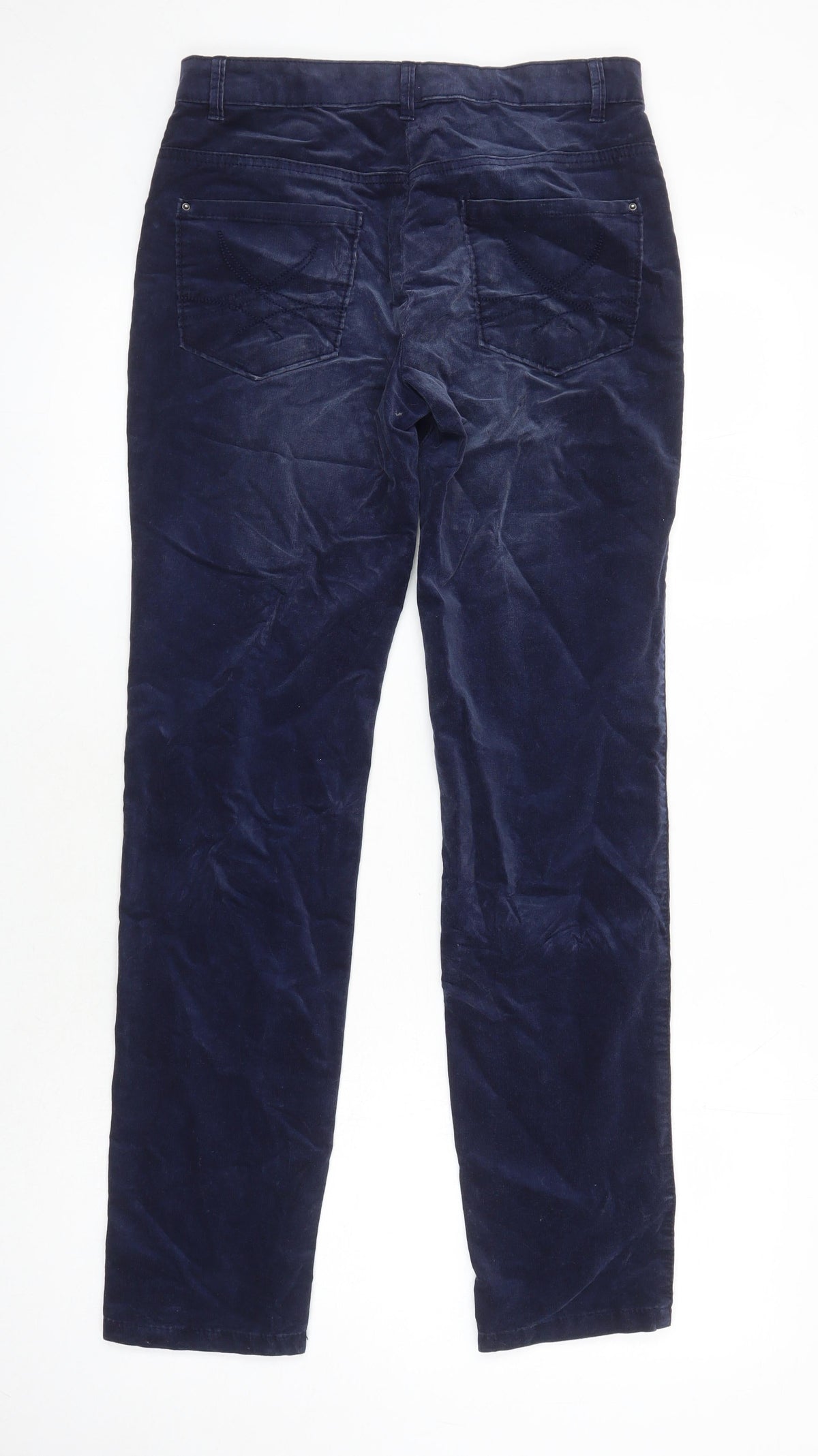 Marks & Spencer Womens Blue Cotton Skinny Jeans Size 8 L29 in Relaxed