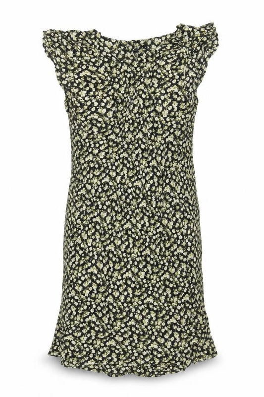 H&M Womens Multicoloured Floral Viscose Shift Size 6 Boat Neck