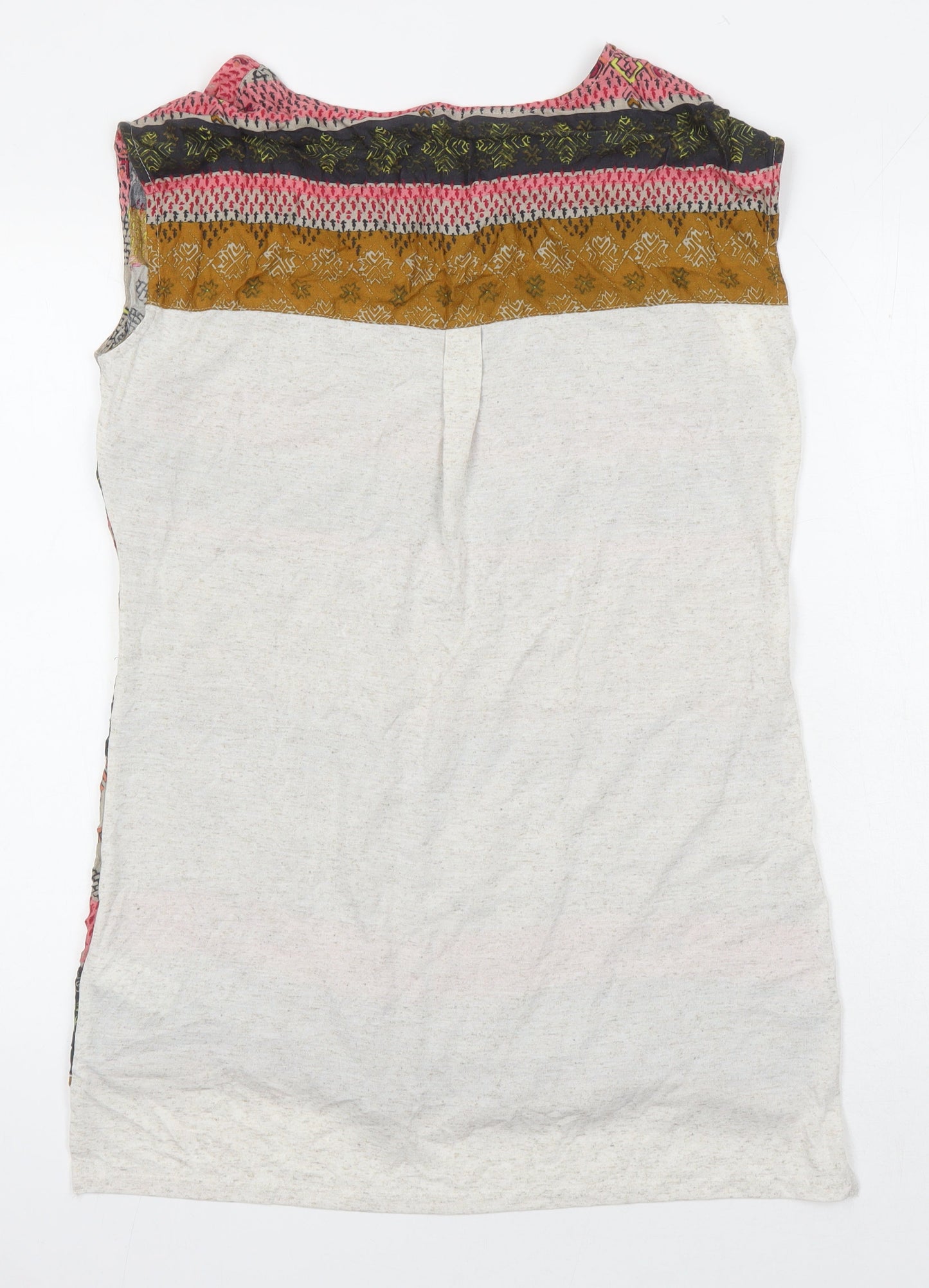 NEXT Womens Multicoloured Geometric Viscose Tunic Tank Size 14 Boat Neck