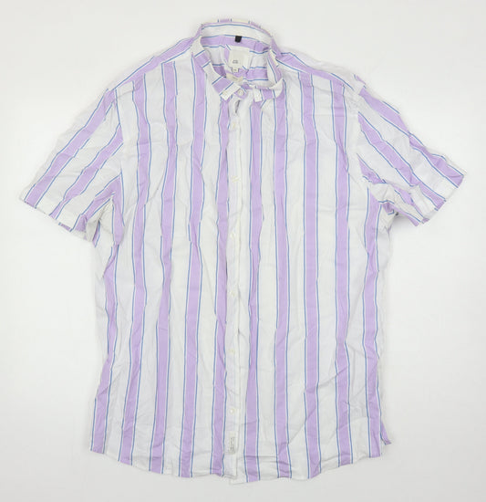 River Island Womens Multicoloured Polka Dot 100% Cotton Basic Blouse Size 2XL Collared