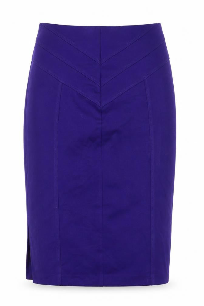 Marks & Spencer Womens Purple Herringbone Polyester Straight & Pencil Skirt Size 12