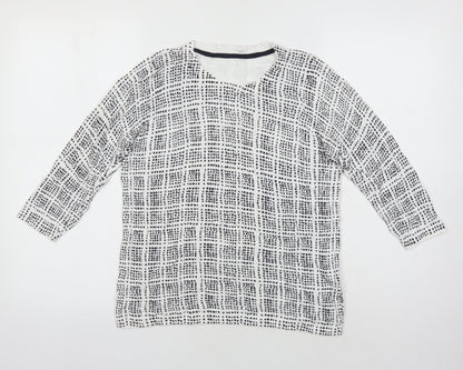 Next Womens Multicoloured Roll Neck Geometric Viscose Pullover Jumper Size 12