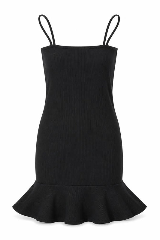 Nasty Gal Womens Black Houndstooth Polyester Fit & Flare Size 8 Square Neck