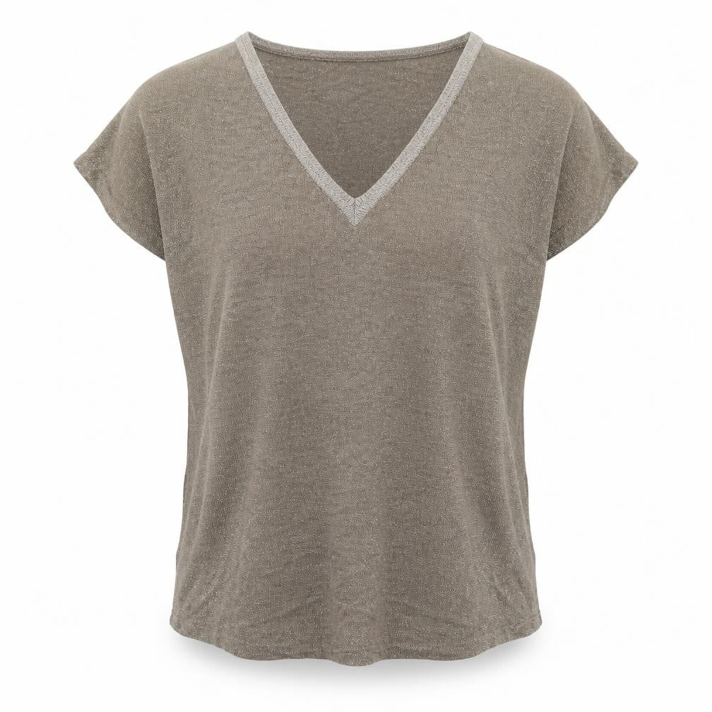 MNG Womens Gold Viscose Basic Tank Size M V-Neck