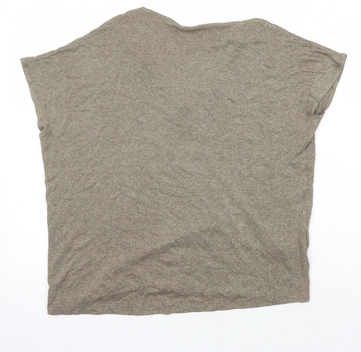 MNG Womens Gold Viscose Basic Tank Size M V-Neck