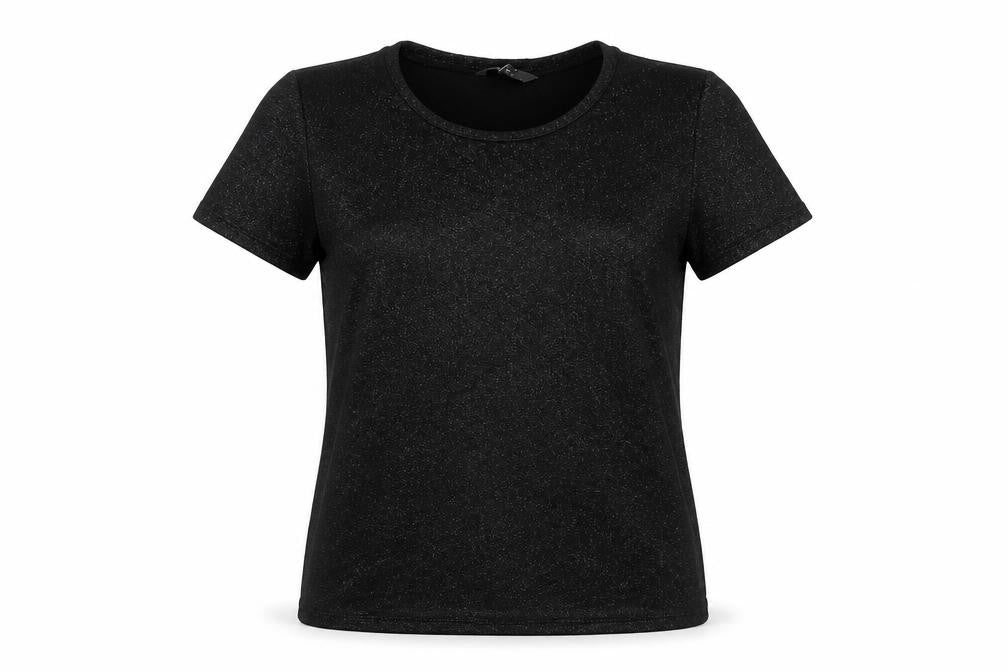 NEXT Womens Black Polyester Basic T-Shirt Size 12 Round Neck