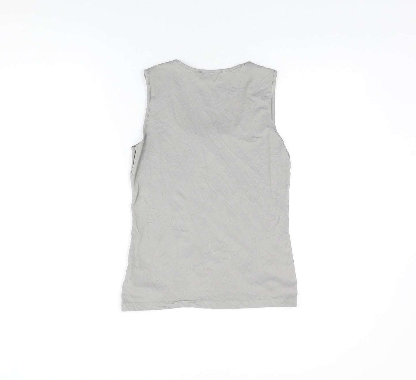 YAYA Womens Grey Polyamide Basic T-Shirt Size M Square Neck
