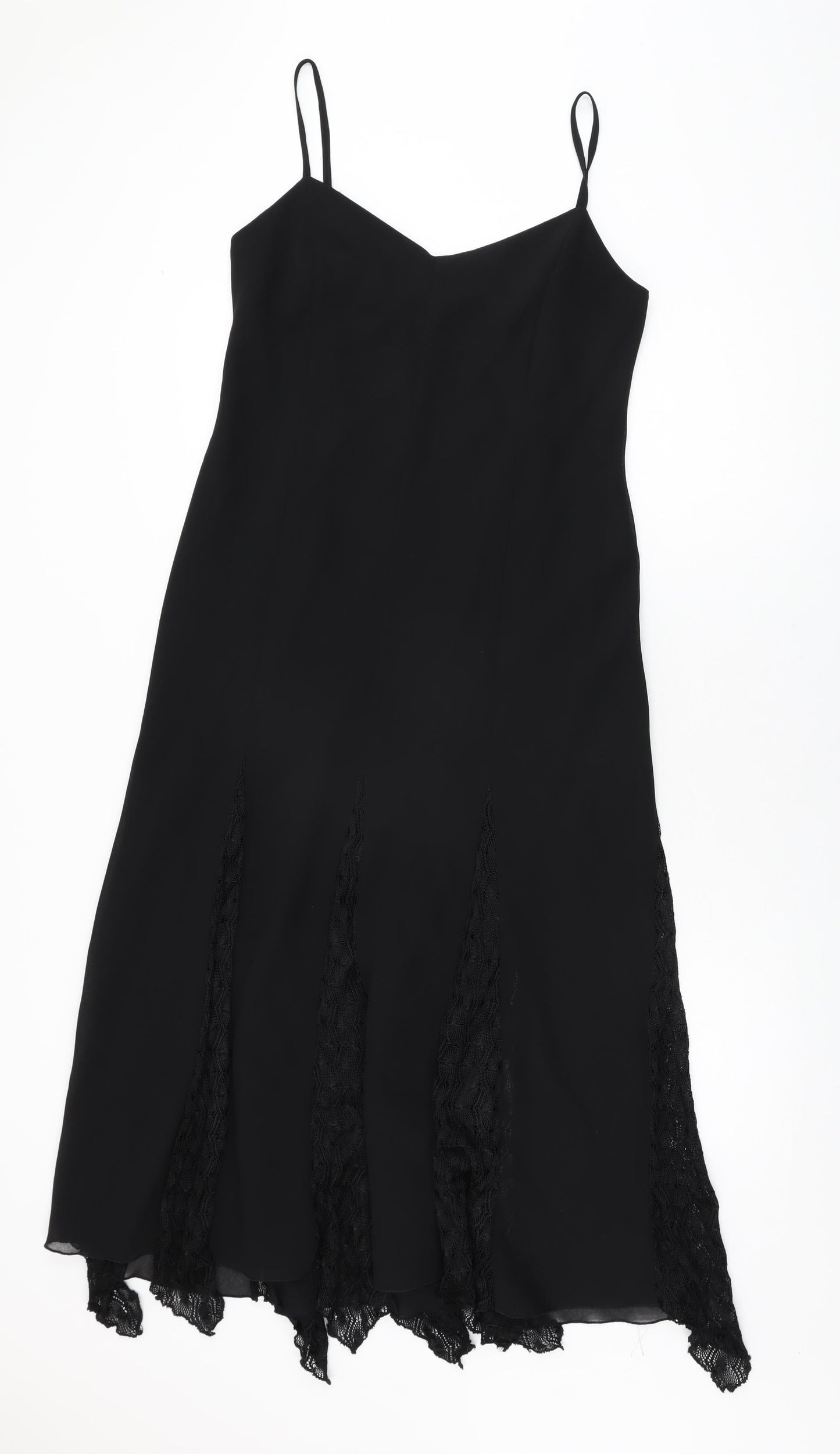 Roman Womens Black Polyester Shift Size 14 V-Neck Pullover