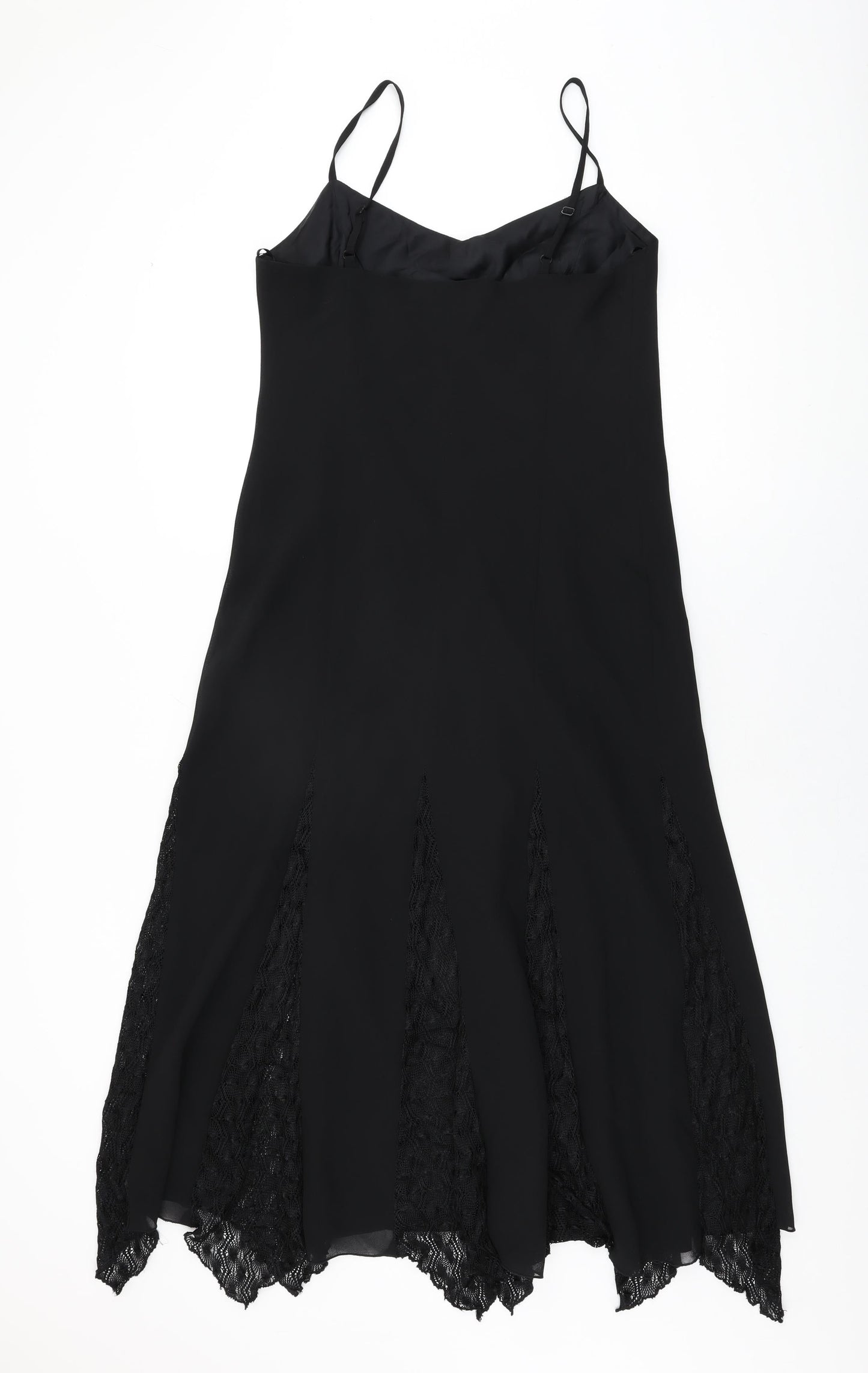 Roman Womens Black Polyester Shift Size 14 V-Neck Pullover