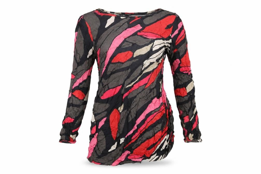 Autograph Womens Multicoloured Geometric Viscose Basic T-Shirt Size 18 Round Neck