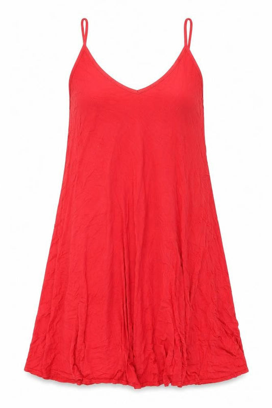 Boohoo Womens Red Viscose Shift Size 8 V-Neck Pullover