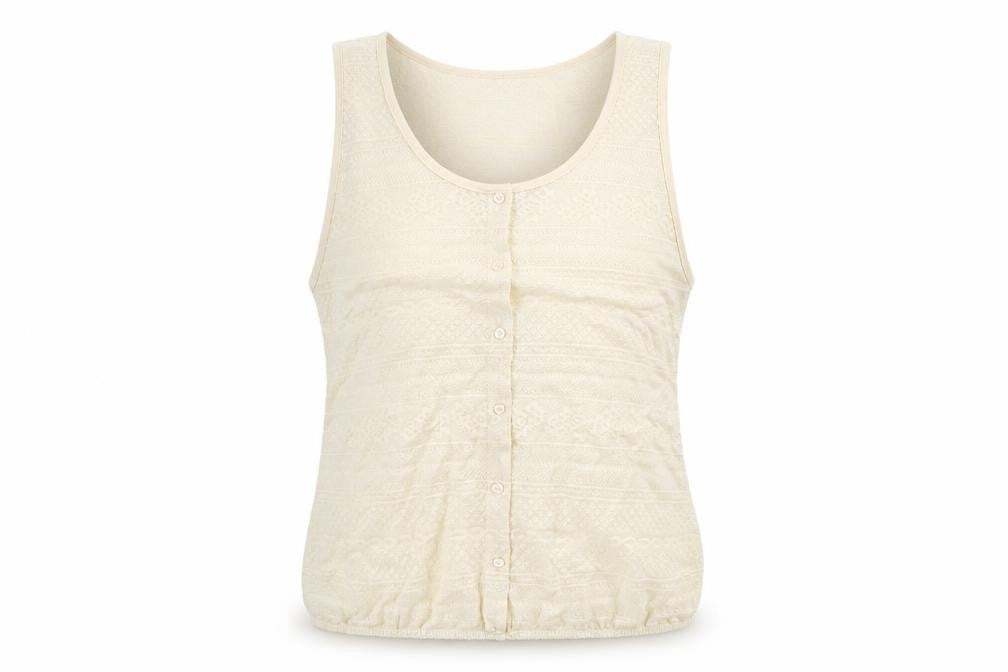 River Island Womens Ivory Polyester Basic T-Shirt Size 12 Scoop Neck