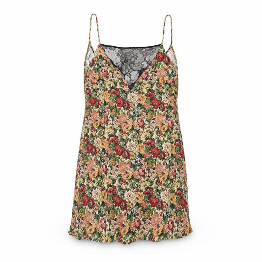 Zara Womens Multicoloured Floral Viscose Camisole T-Shirt Size XS V-Neck