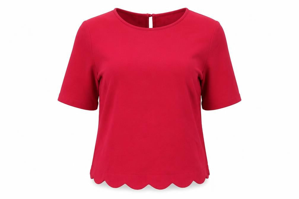 New Look Womens Pink Polyester Basic T-Shirt Size 12 Round Neck