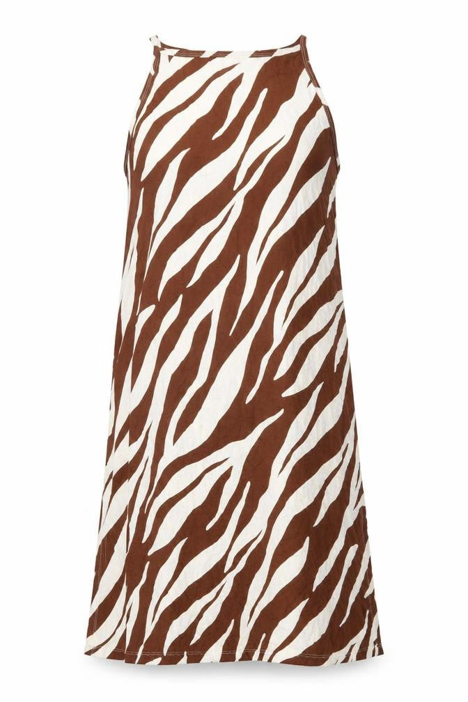 Marks & Spencer Womens White Geometric Viscose Shift Size 14 Round Neck Pullover