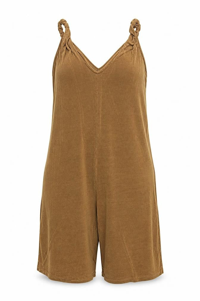 JD Williams Womens Brown Polyester Romper One-Piece Size 24 L12 in Pullover