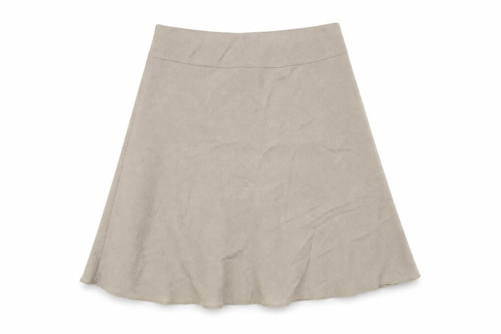 Marks & Spencer Womens Beige Polka Dot Polyester A-Line Skirt Size 14