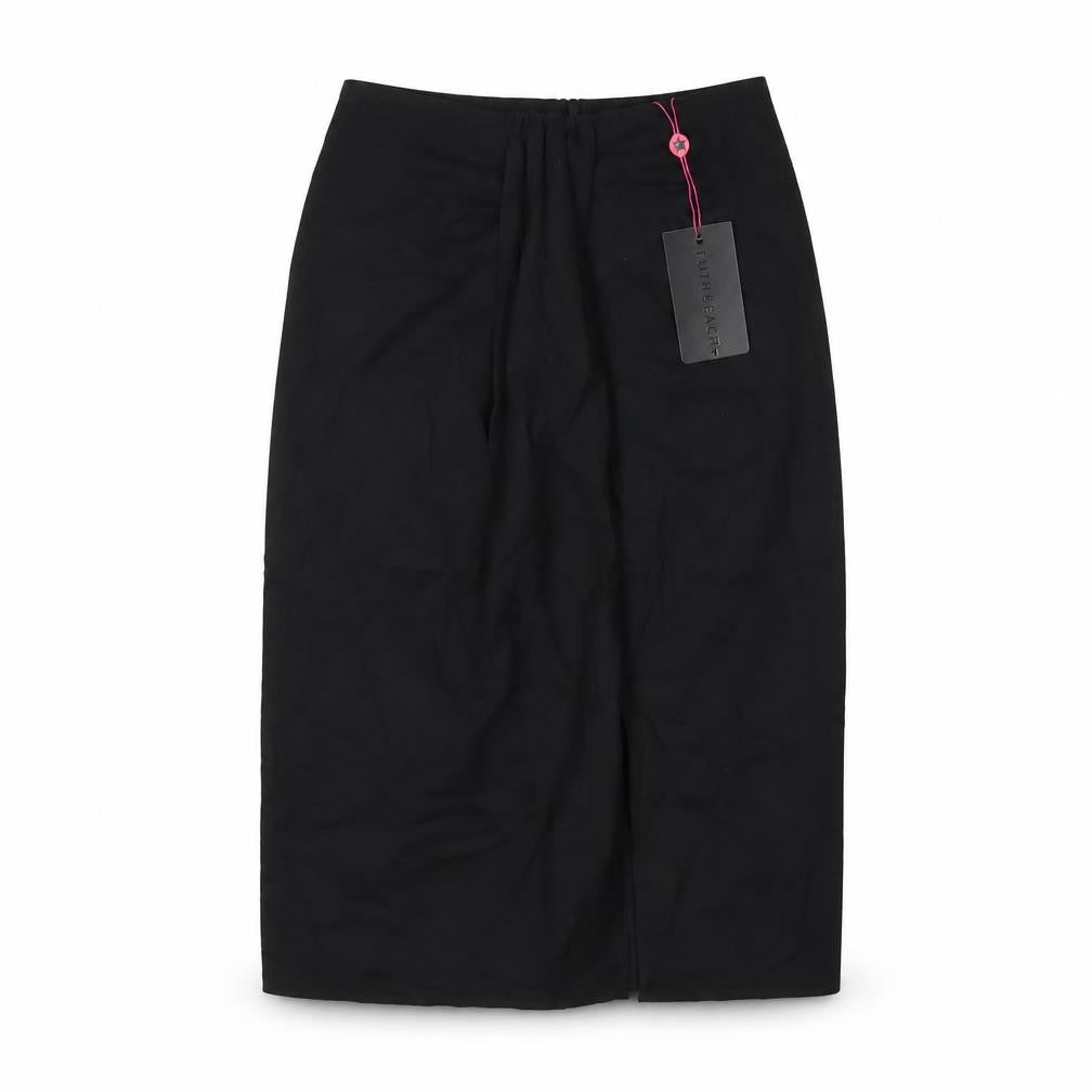 South Beach Womens Black Polyester A-Line Skirt Size 10 Zip