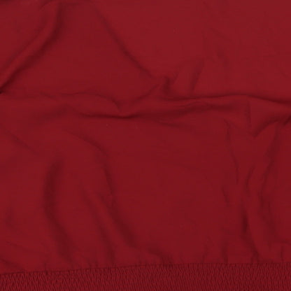 Oasis Womens Red Polyester Basic Blouse Size 24 V-Neck