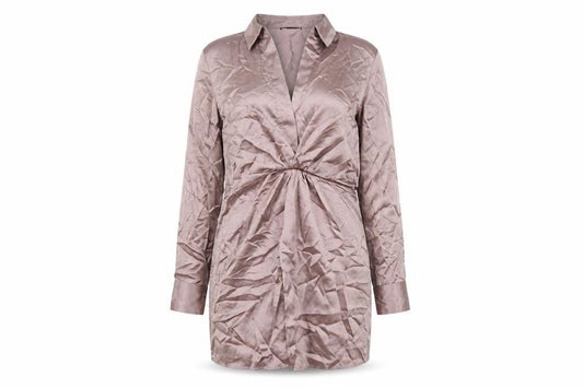 Zara Womens Purple Polyester A-Line Size XL V-Neck Zip