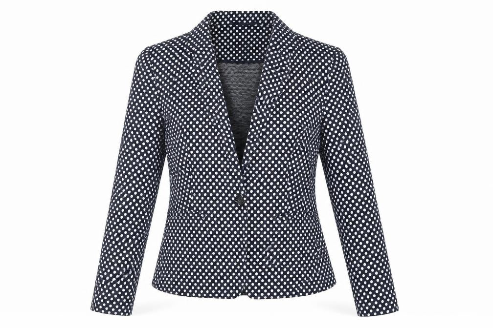 Marks and Spencer Womens Blue Polka Dot Jacket Blazer Size 10 - Open