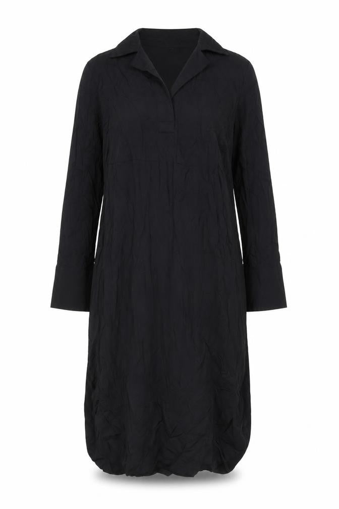 H&M Womens Black Viscose Shirt Dress Size XS Collared Pullover