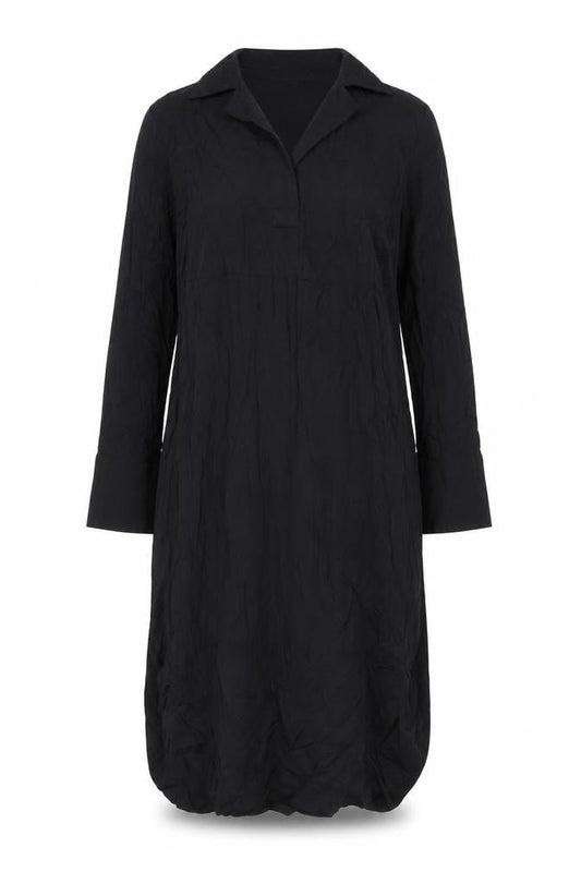 H&M Womens Black Viscose Shirt Dress Size XS Collared Pullover