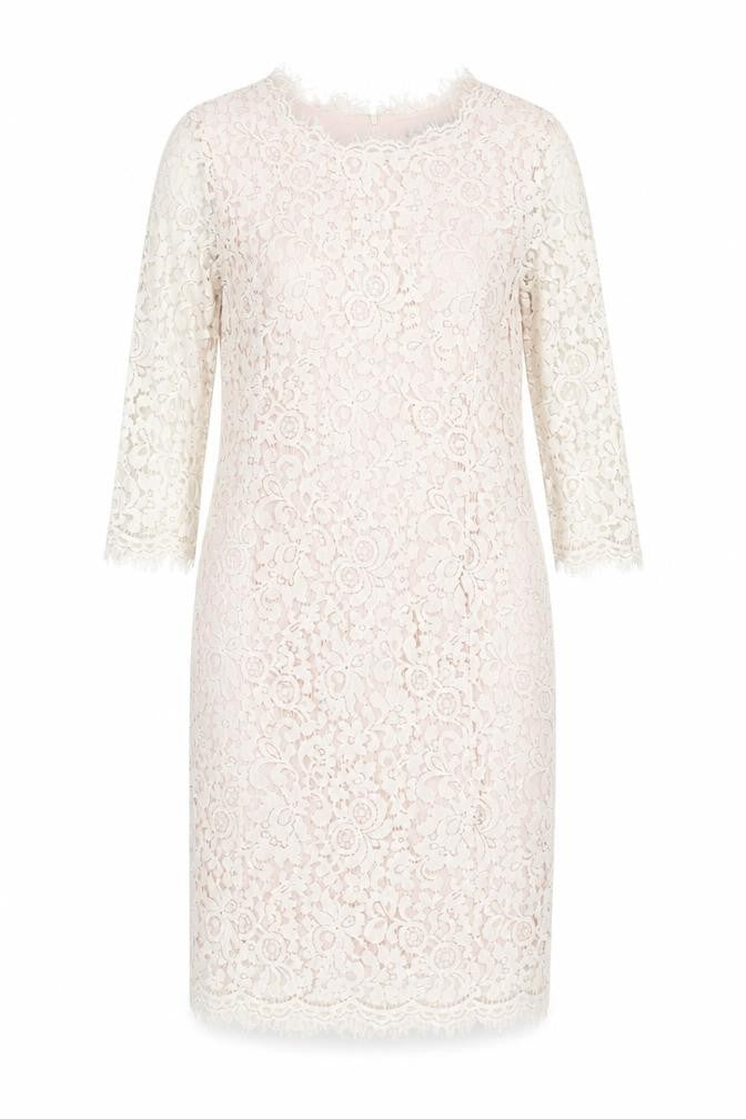 H&M Womens Pink Polyamide Pencil Dress Size M Round Neck Zip