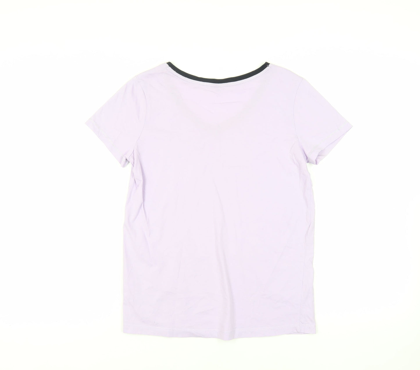NEXT Womens Purple Cotton Basic T-Shirt Size 8 V-Neck - Scorpion