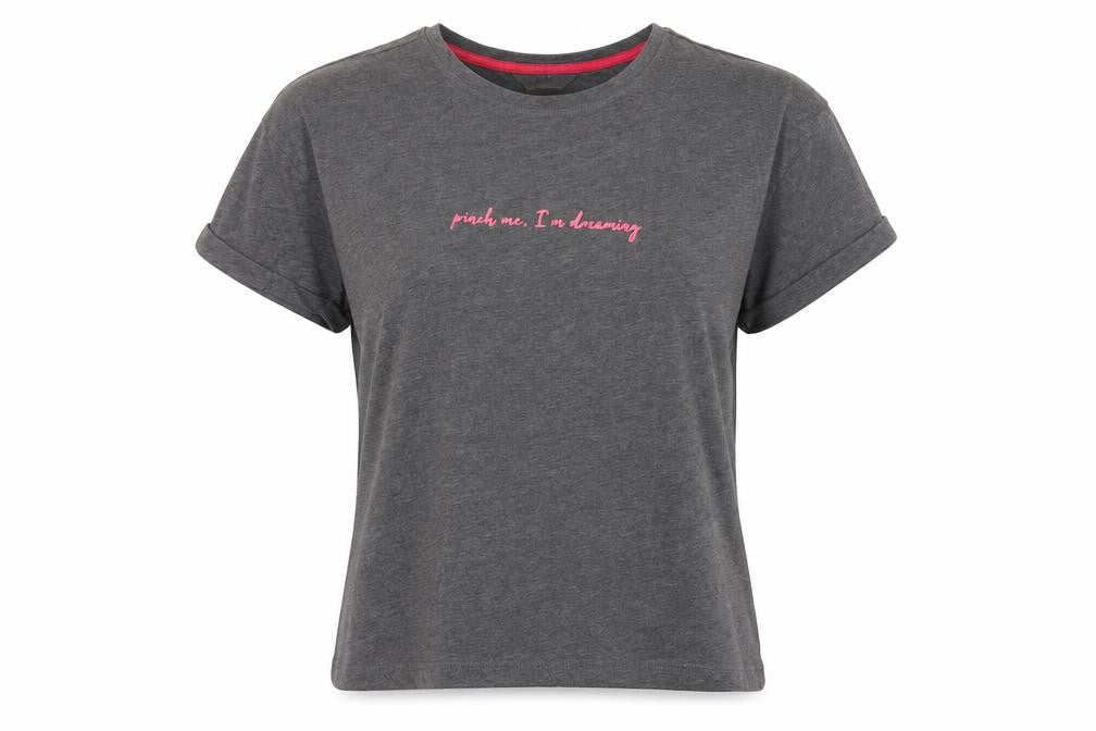 Marks & Spencer Womens Grey Solid Cotton Top Pyjama Top Size S