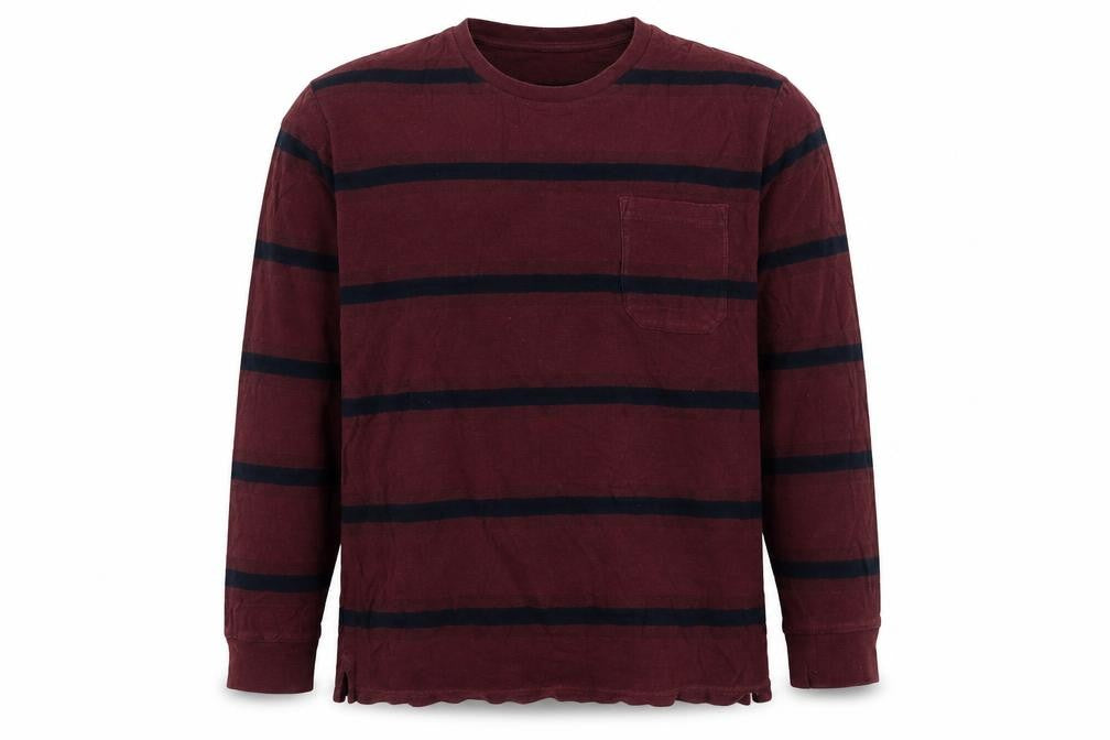 Marks & Spencer Mens Brown Striped Cotton Pullover Sweatshirt Size XL