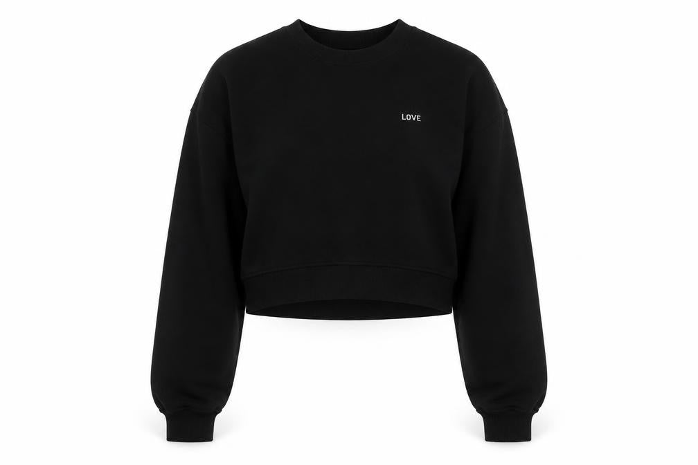 Divided by H&M Womens Black Cotton Pullover Sweatshirt Size S Pullover - Love