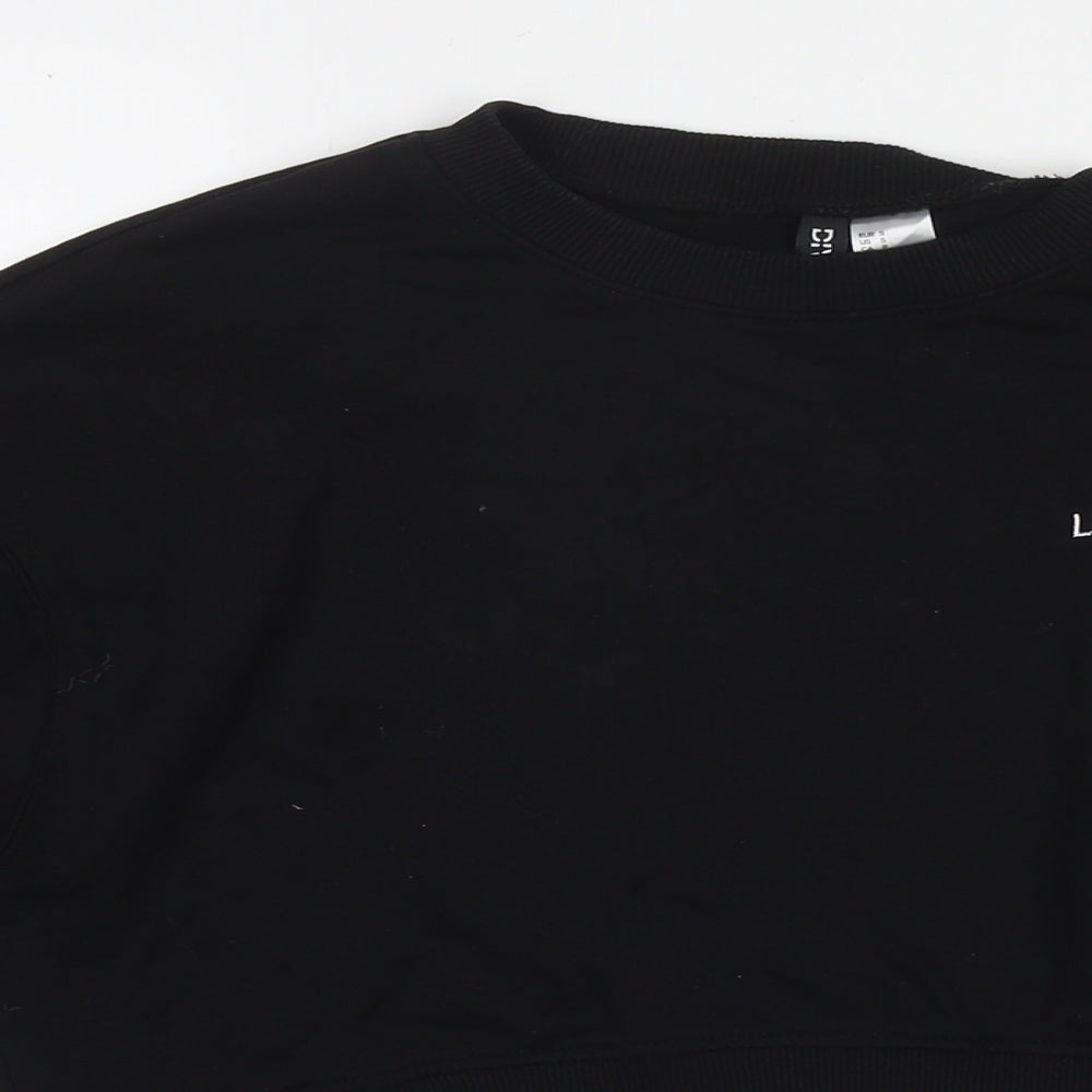 Divided by H&M Womens Black Cotton Pullover Sweatshirt Size S Pullover - Love