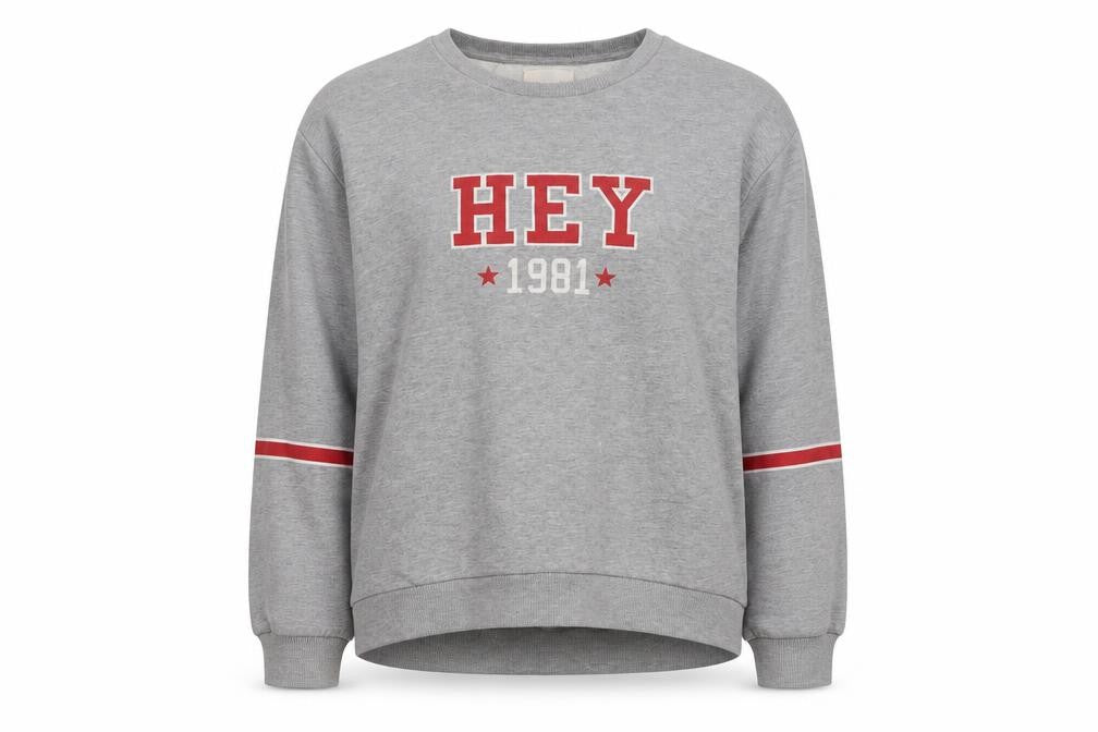 Pull&Bear Womens Grey Cotton Pullover Sweatshirt Size XL Pullover - Hey