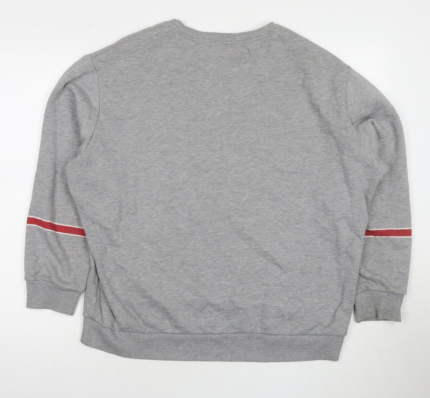 Pull&Bear Womens Grey Cotton Pullover Sweatshirt Size XL Pullover - Hey