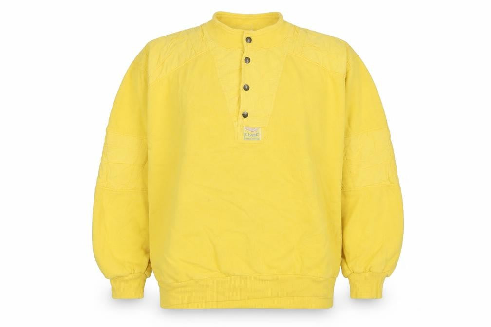 Clark Womens Yellow Cotton Pullover Sweatshirt Size M Snap