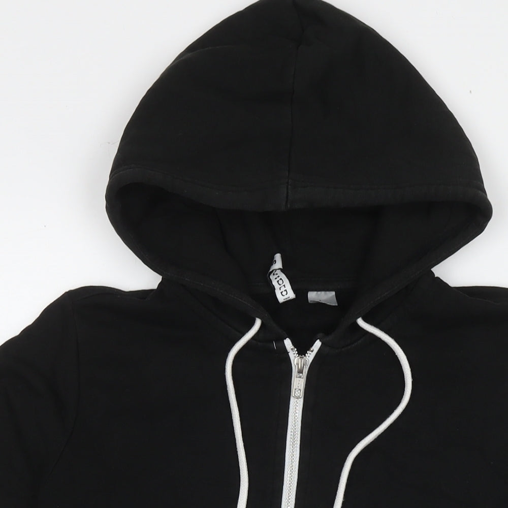 Divided by H&M Womens Black Cotton Full Zip Hoodie Size S Pullover