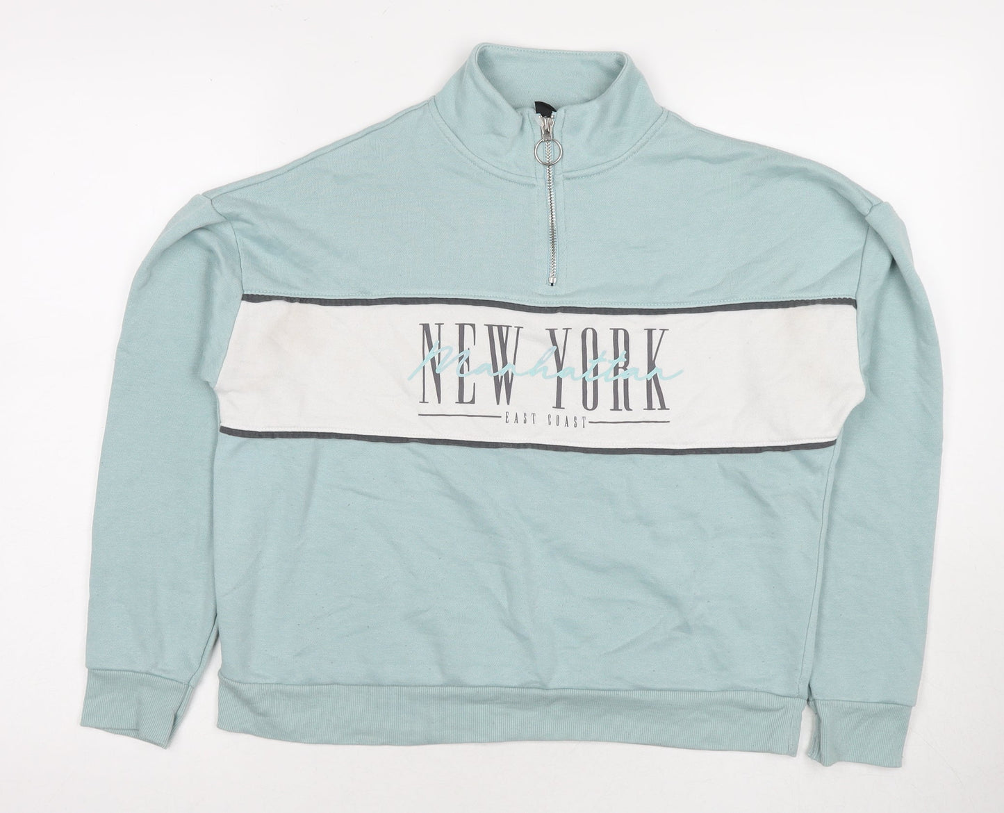 New Look Womens Blue Polyester Pullover Sweatshirt Size 8 Pullover - New York